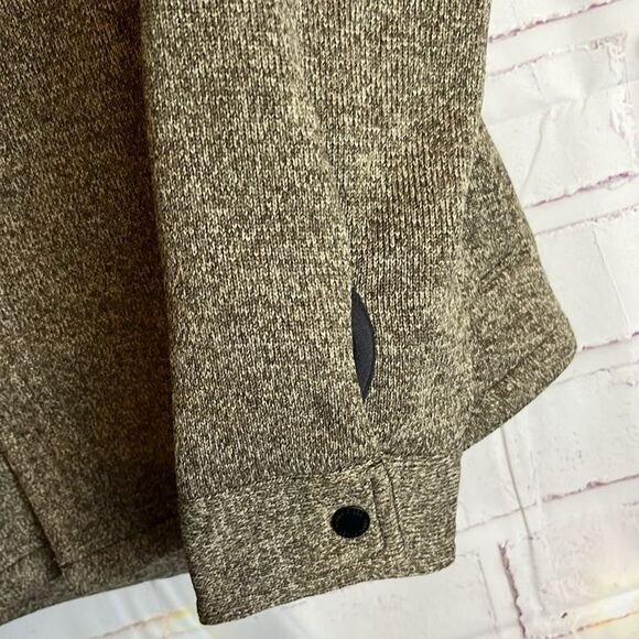 NWT MENS SMALL EDDIE BAUER SWEATER FLEECE SHIRT JACKET POCKETS BUTTON UP - Picture 2 of 13